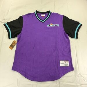 Mitchell & Ness Seattle Sounders Mesh Jersey Purple Black Mens Large NEW